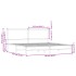 Estructura de cama sin colchón metal roble Sonoma 160x200