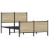 Estructura de cama sin colchón metal roble Sonoma 120x190