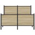 Estructura de cama sin colchón metal roble Sonoma 120x190