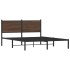 Estructura de cama sin colchón metal marrón roble 150x200