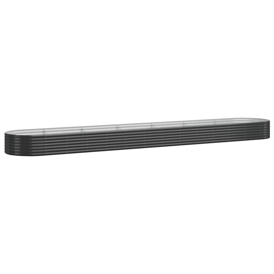 Jardinera arriate acero recubierto polvo antracita