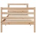 Estructura de cama con cabecero madera maciza de pino 90x200