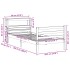 Estructura de cama con cabecero madera maciza de pino 90x200