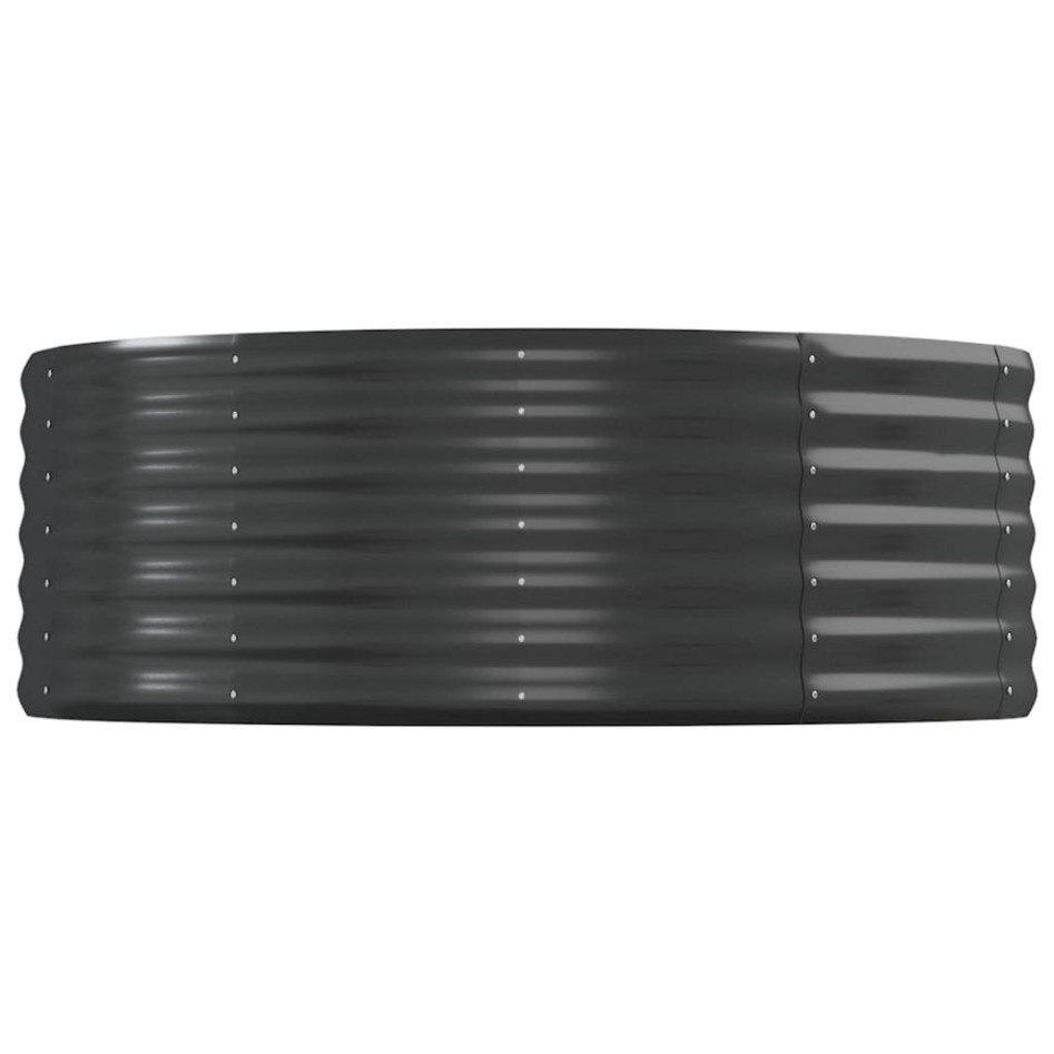 Jardinera arriate acero recubierto polvo antracita