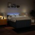Cama box spring con colchón tela azul 160x200