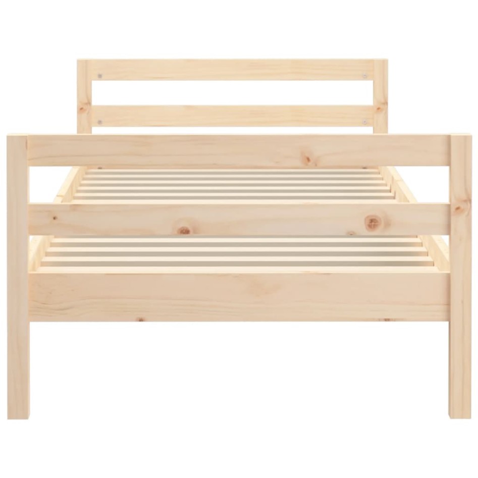 Estructura de cama madera maciza de pino 90x190