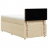 Cama box spring con colchón tela color crema 100x200