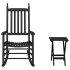 Silla mecedora con mesa plegable madera maciza de álamo