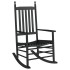 Silla mecedora con mesa plegable madera maciza de álamo