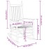 Silla mecedora con mesa plegable madera maciza de álamo
