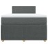 Cama box spring con colchón tela gris oscuro 120x200
