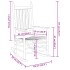 Silla mecedora con mesa plegable madera maciza de álamo