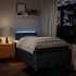 Cama box spring con colchón tela azul 120x200