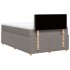 Cama box spring con colchón tela gris taupe 120x200