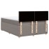 Cama box spring con colchón tela gris taupe 140x190