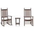 Sillas mecedoras 2 uds mesa plegable madera maciza álamo