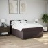 Cama box spring con colchón tela marrón oscuro 140x200
