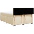 Cama box spring con colchón tela color crema 140x200
