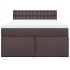Cama box spring con colchón tela marrón oscuro 140x200