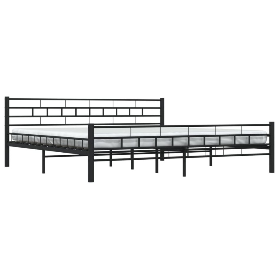 Estructura de cama de acero negro 200x200