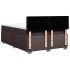 Cama box spring con colchón tela marrón oscuro 140x200