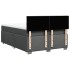 Cama box spring con colchón tela gris oscuro 160x200