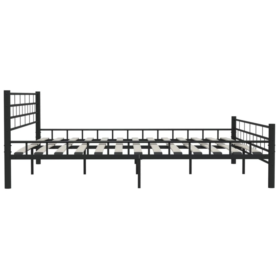 Estructura de cama de acero negro 200x200