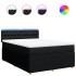 Cama box spring con colchón tela negro 140x190