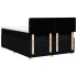 Cama box spring con colchón tela negro 140x190