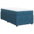 Cama box spring con colchón terciopelo azul oscuro 90x190