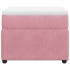 Cama box spring con colchón terciopelo rosa 100x200
