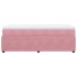 Cama box spring con colchón terciopelo rosa 100x200