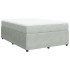 Cama box spring con colchón terciopelo gris claro 160x200