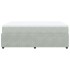 Cama box spring con colchón terciopelo gris claro 160x200