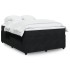 Cama box spring con colchón terciopelo negro 160x200