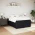 Cama box spring con colchón terciopelo negro 160x200