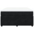 Cama box spring con colchón terciopelo negro 160x200