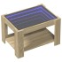 Mesa de centro y LED madera ingeniería roble Sonoma 73x53x45