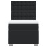 Cama box spring con colchón cuero sintético negro 90x190
