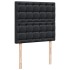Cama box spring con colchón cuero sintético negro 90x190