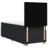 Cama box spring con colchón cuero sintético negro 90x190