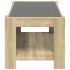 Mesa de centro y LED madera ingeniería roble Sonoma 93x53x45