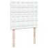 Cama box spring con colchón cuero sintético blanco 100x200