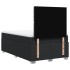 Cama box spring con colchón cuero sintético negro 120x200