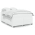 Cama box spring con colchón cuero sintético blanco 140x190