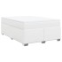 Cama box spring con colchón cuero sintético blanco 140x190