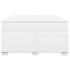 Cama box spring con colchón cuero sintético blanco 140x190