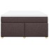 Cama box spring con colchón tela marrón oscuro 140x190