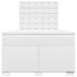 Cama box spring con colchón cuero sintético blanco 120x190