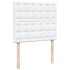 Cama box spring con colchón cuero sintético blanco 120x190